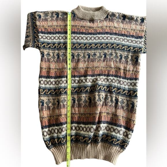 Peruvian Alpaca prints wool sweater hippie boho soft fabric - Picture 8 of 8